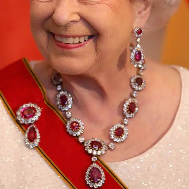 Queen Elizabeth II’s Ruby Necklace