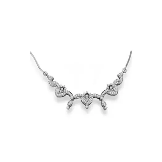 Sparkling Stars Rhodium Plated Diamond Necklace Set