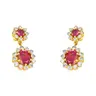 Cultured Elegance Diamond & Ruby Necklace Set