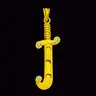 The Real Diamond Sword of LOVE with Blade of Gold Pendant