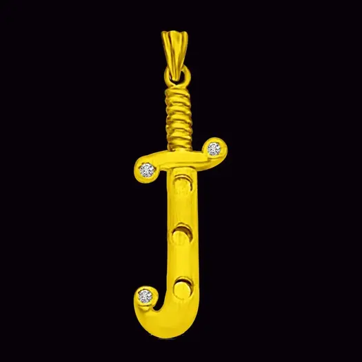 The Real Diamond Sword of LOVE with Blade of Gold Pendant