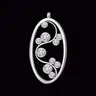 0.15 TCW Oval Shaped Real Diamond Pendant in 14kt