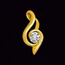 Harmony in Gold: The Note of Sound Diamond Pendant