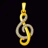 Real Diamond Two Tone Pendant (P986)