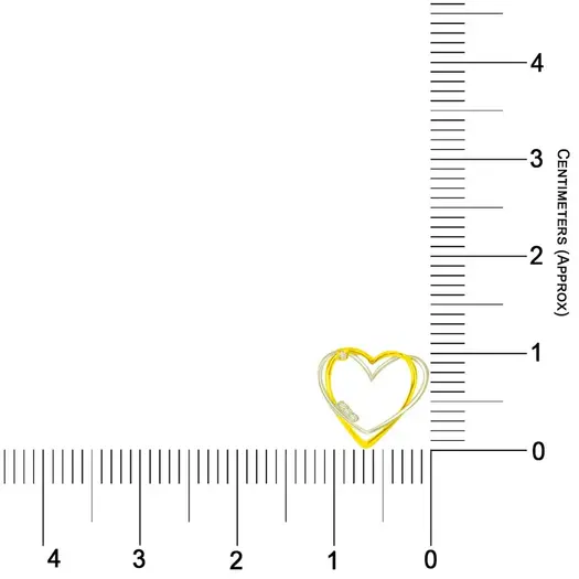 Love me More Two Tone Real Diamond Heart Pendant