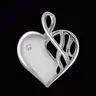 I am Yours White Gold 14kt Real Diamond Heart Pendant