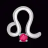 Crystal of Purity 0.15 TCW Red Ruby Pendant In 14k