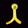 Royal Stone Beautiful Yellow Gold Pendant With Round Emerald