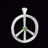 Passion Chakra Pendant In White Gold With Real Emerald