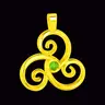 Flowery Emerald Amazing 18kt Yellow Gold And Emerald Pendant