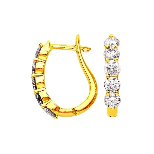 Golden Cage Diamond Bali Elegant Earrings