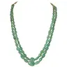 Two Line 243.77cts REAL Natural Light Green Oval Faceted Emerald Necklace for Women (243.77cts EMR Neck)