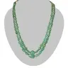 Two Line 243.77cts REAL Natural Light Green Oval Faceted Emerald Necklace for Women (243.77cts EMR Neck)