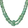 Two Line 243.77cts REAL Natural Light Green Oval Faceted Emerald Necklace for Women (243.77cts EMR Neck)