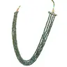 4 Line 176cts REAL Natural Green Emerald Beads Necklace for Women (176cts EMR Neck)