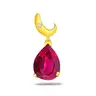 Ravishing Ruby - 0.03ct Diamond  Pear Ruby Pendant