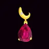 Ravishing Ruby - 0.03ct Diamond  Pear Ruby Pendant