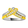 0.11 cts Fancy Diamond Two Tone 18K rings