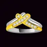 0.11 cts Fancy Diamond Two Tone 18K rings