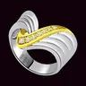 0.10 cts Fancy Diamond Two Tone 18K rings