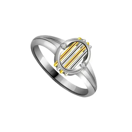 0.04ct Diamond Two-Tone Ring